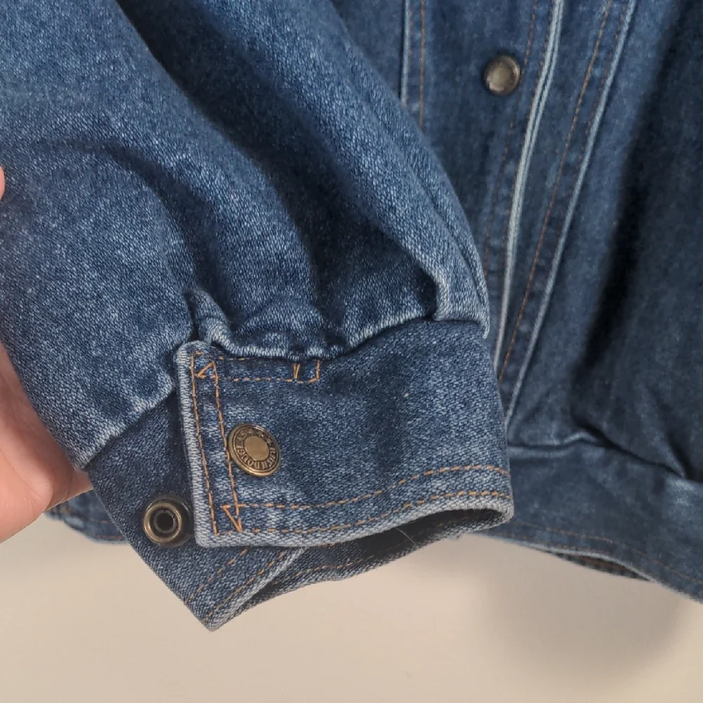 Vintage Retro  80's Dark Blue Jean Jacket Stranger Things Small - Picture 4 of 9